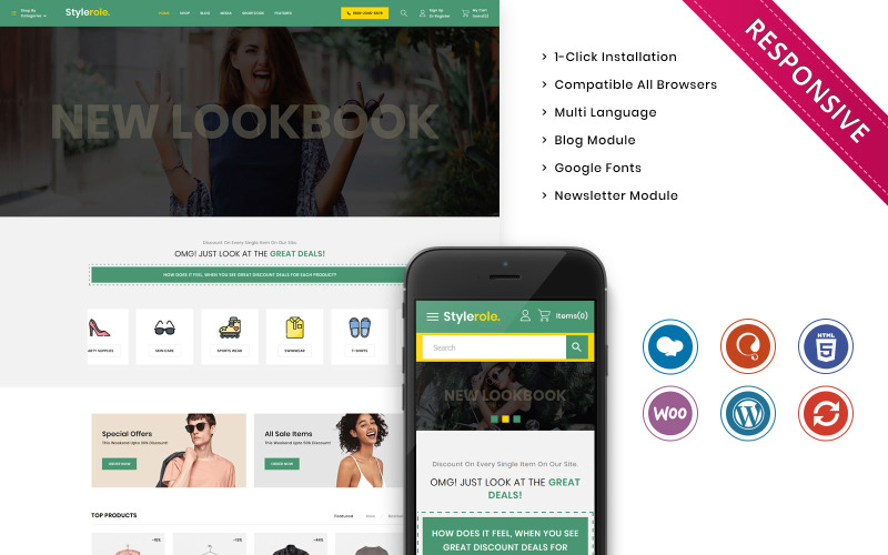 Stylerole - 时尚 Woocommerce 响应式商店