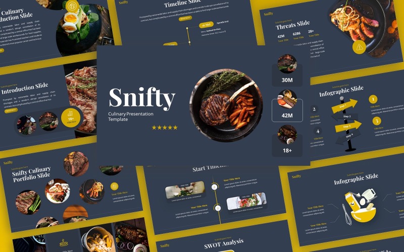Snifty - Culinaire Multifunctionele Sjablonen PowerPoint presentatie