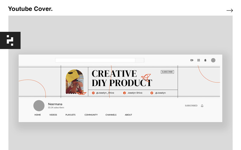 DIY Craft Youtube Cover Template
