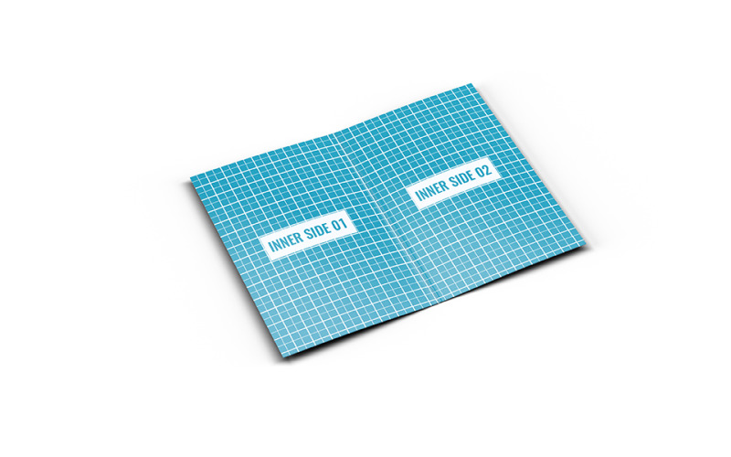 Vertical Folded Business Card Mockup