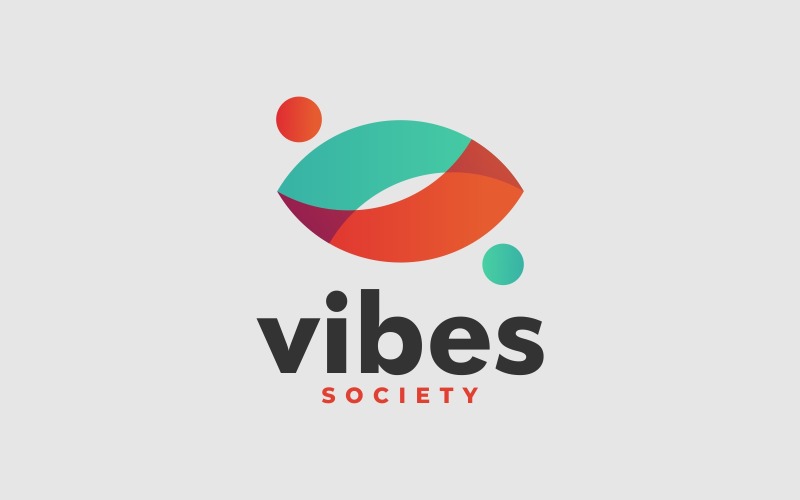 Vibes Society färgglada logotyp