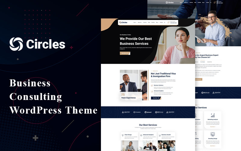 Circles - Тема WordPress для бізнес-консалтингу