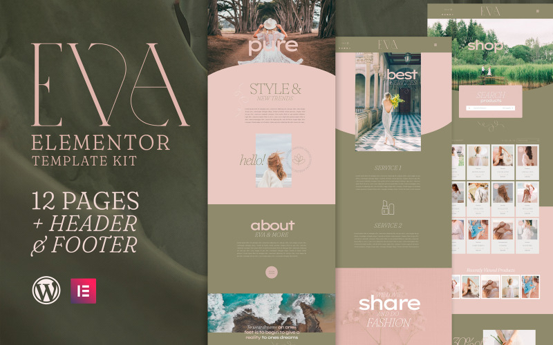 EVA - Elementor Template Kit - WooCommerce-kompatibel