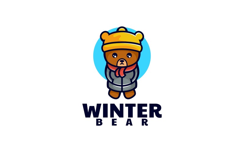 Stile di logo del fumetto dell'orso d'inverno
