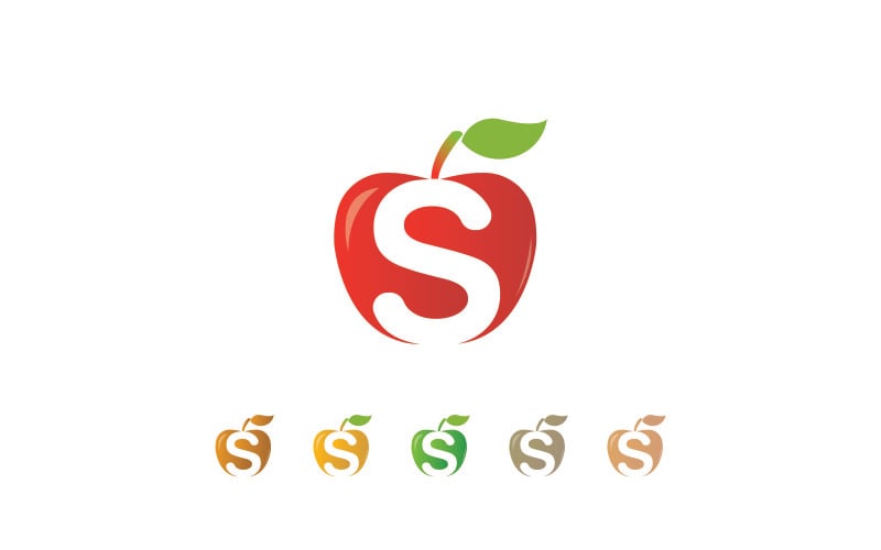 Šablona S Písmeno Apple Logo