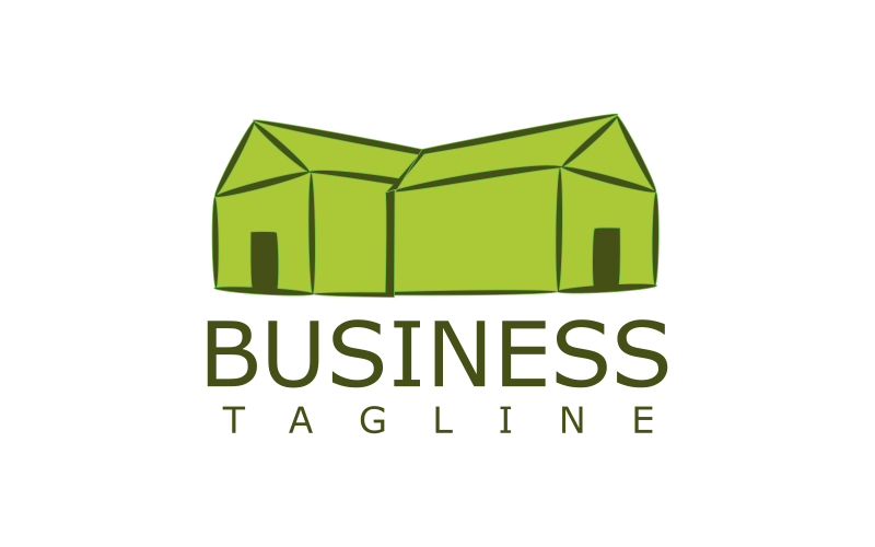 Design de logotipo de casas com ideia simples para negócios imobiliários