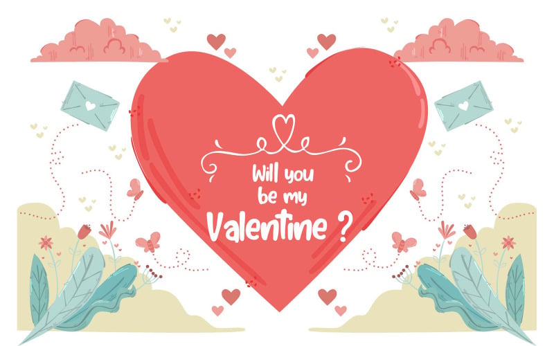 Ilustración de fondo del día de San Valentín