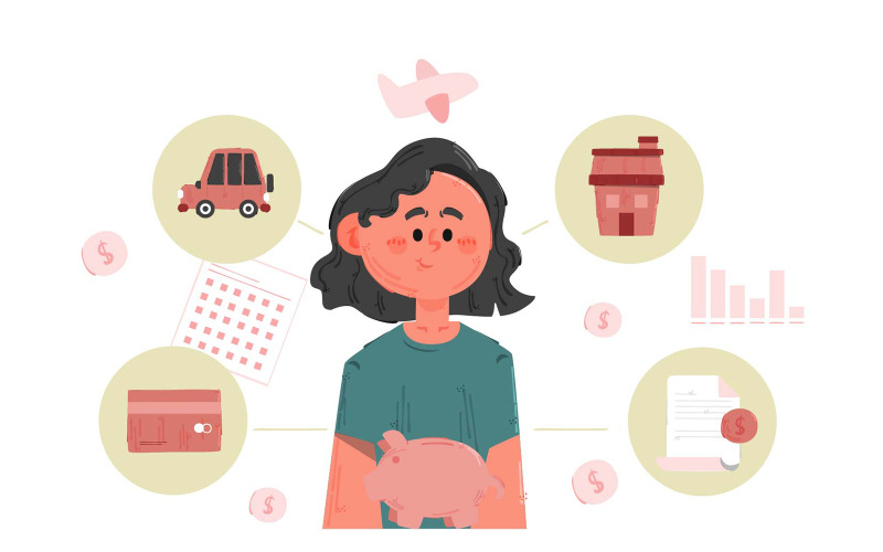 Personlig ekonomi konceptillustration