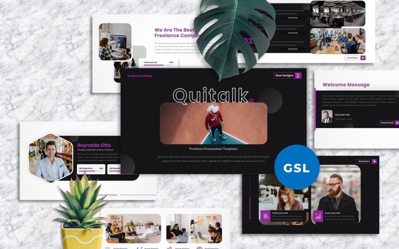 Quitalk — Niezależny slajd Google