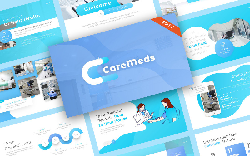 CareMeds Medical Sjablonen PowerPoint presentatie