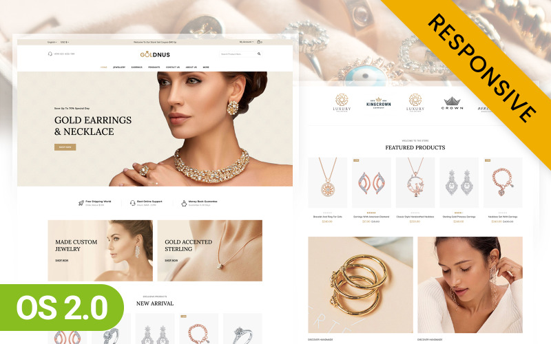 Goldnus - Klenotnictví Shopify 2.0 responzivní téma