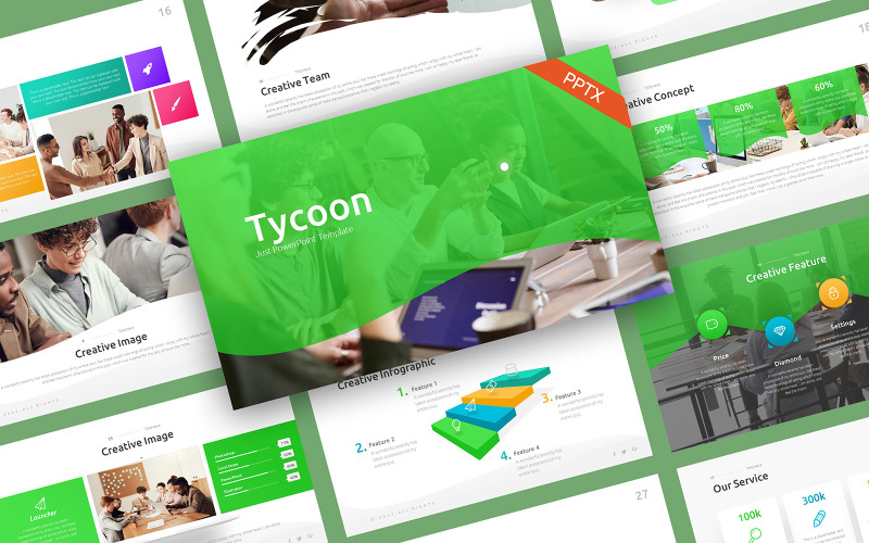 Tycoon Creative Business PowerPoint-mall
