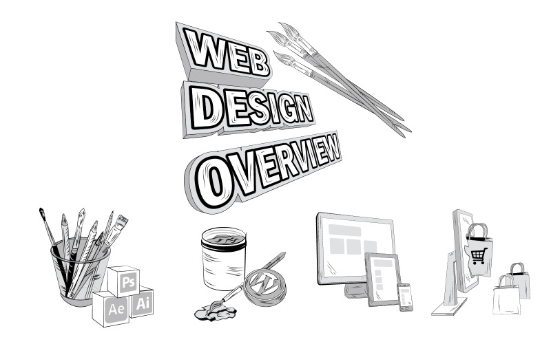 5 Illustratie WEB-ontwerpoverzicht