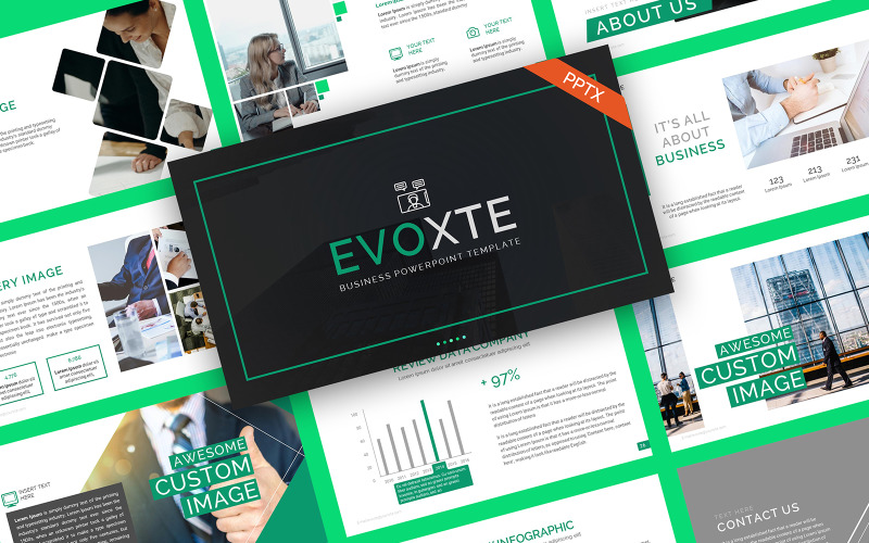 Modello PowerPoint aziendale Evoxte