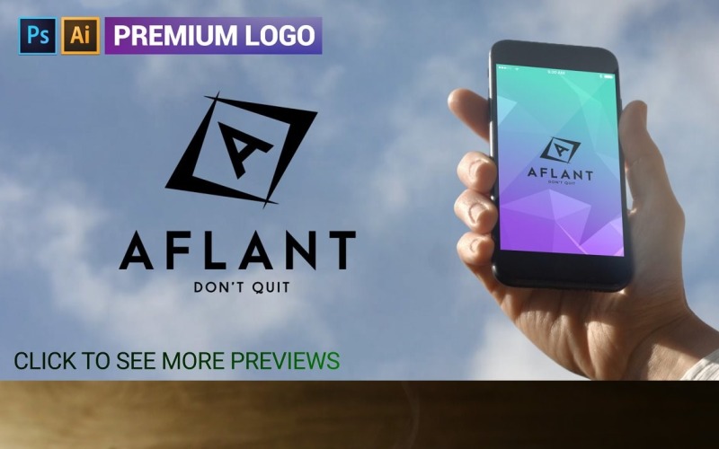 Aflant Premium Egy betűs logósablon