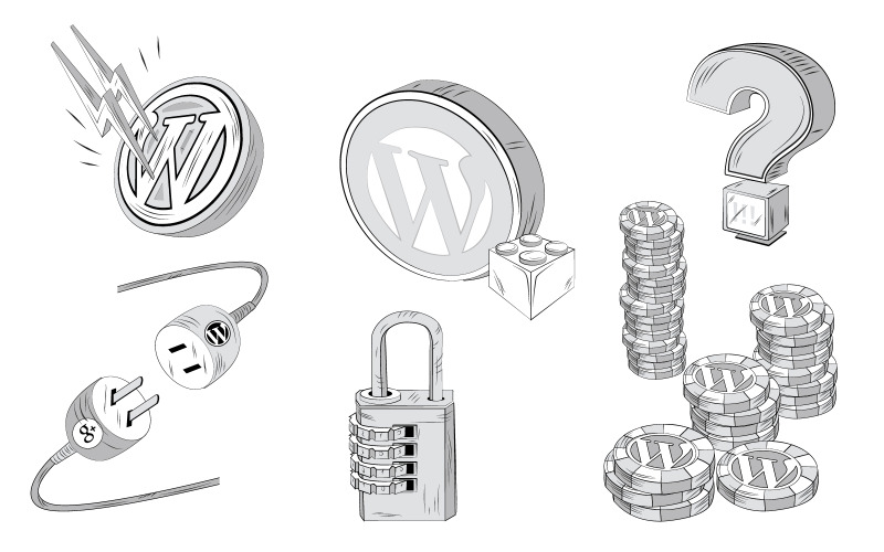 六个插图项目 Wordpress