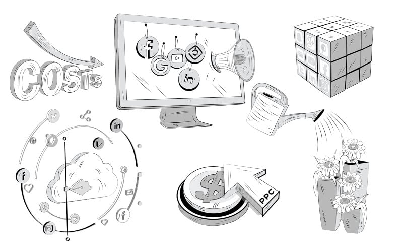 Sei Illustrazione Social Media