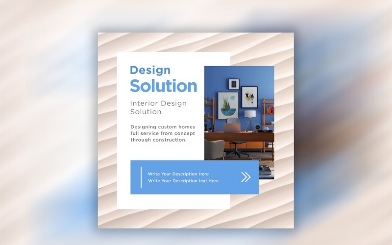 Bannière de médias sociaux de design d'intérieur