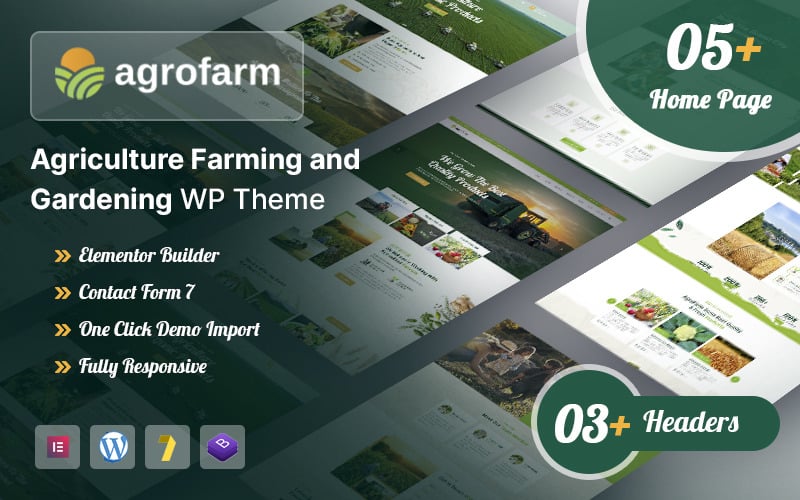 Agrofarm — тема WordPress на тему сельского хозяйства, садоводства и органики.
