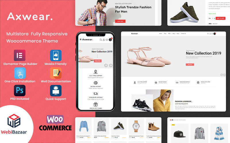 Axwear - модная многоцелевая тема WooCommerce