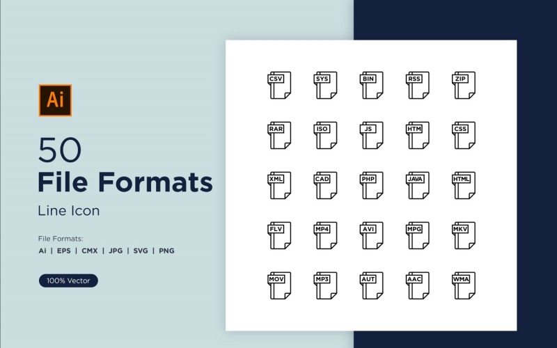 50 формат файлу рядок набір піктограм