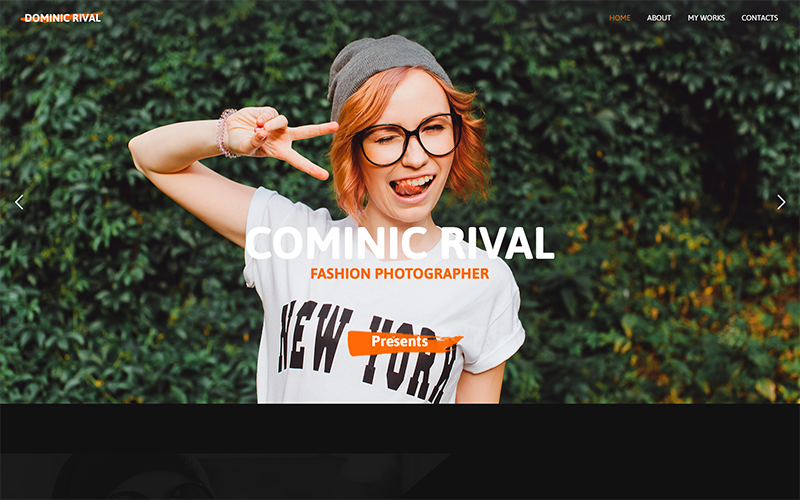 Tema WordPress per il fotografo di moda Dominic