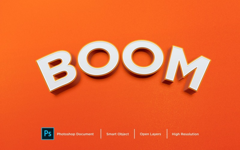 Boom texteffekt lager stil designmall