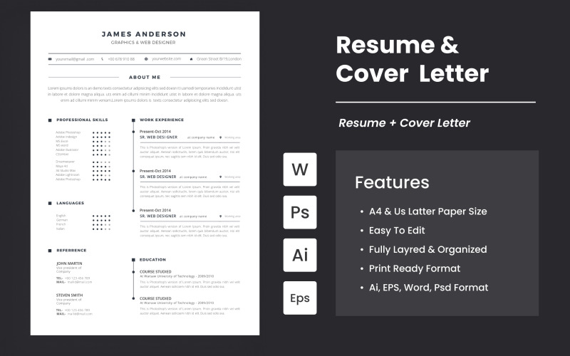 Professionellt CV/CV & personligt brev