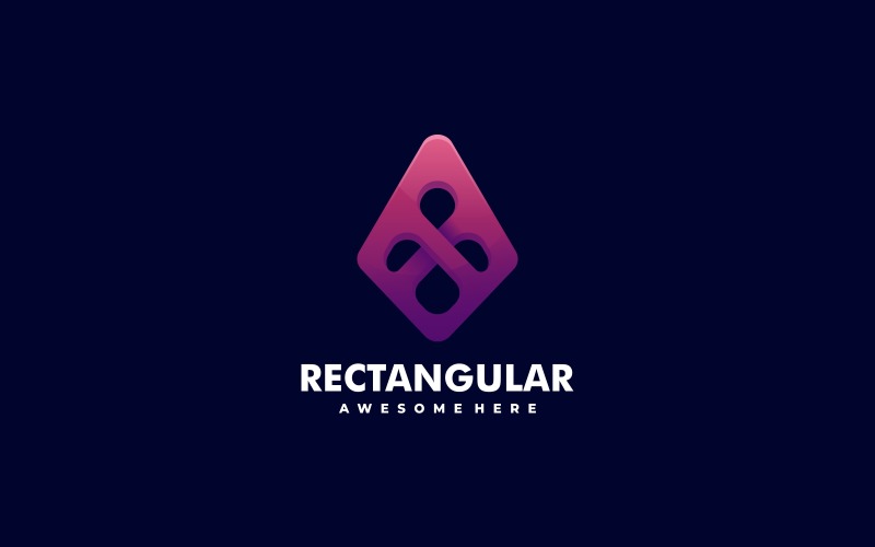 Rectangular Gradient Logo Style