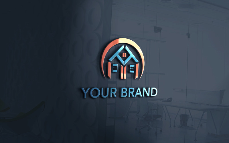 T och T med Building Business Logo Vector 4 version