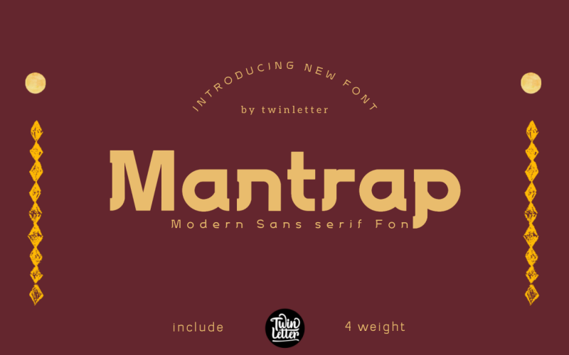Mantrap egy alapvető sans serif betűtípust