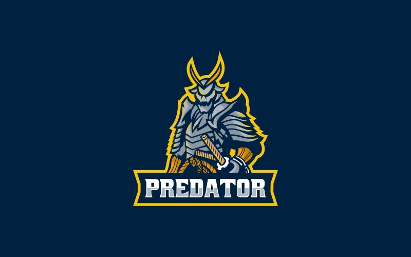 Twin beast - royal predator logo Royalty Free Vector Image
