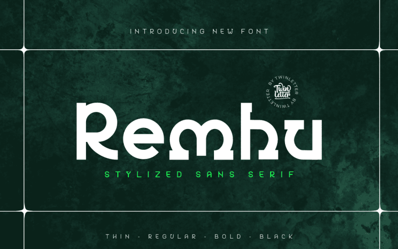 Remhu - sans serif font from the modern era