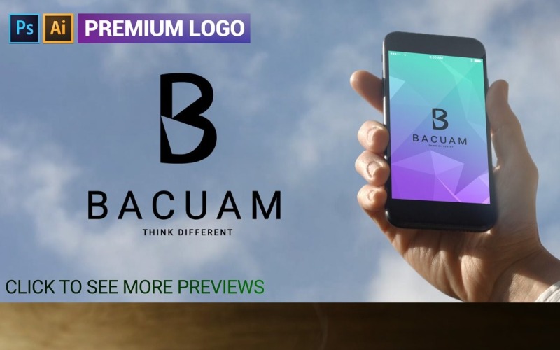 Bacuam 溢价 B 字母徽标模板