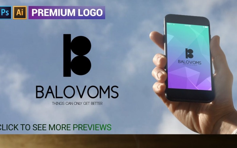 BALOVOMS Premium-B-Buchstaben-Logo-Vorlage