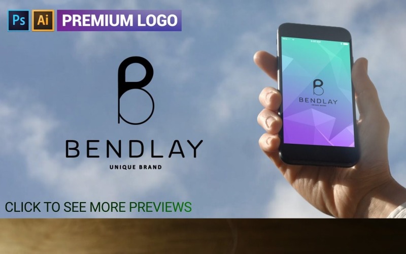 BENDLAY Premium-B-Buchstaben-Logo-Vorlage
