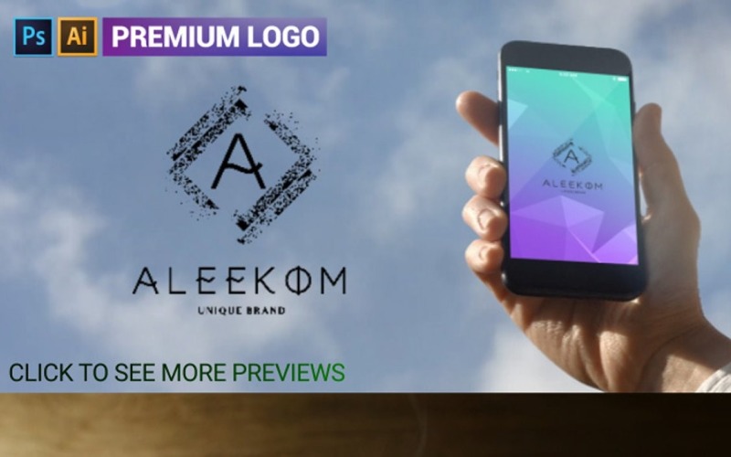 Modelo de Logotipo de carta A Aleekom Premium