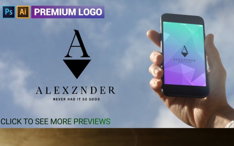Шаблон логотипу Alexznder Premium A letter