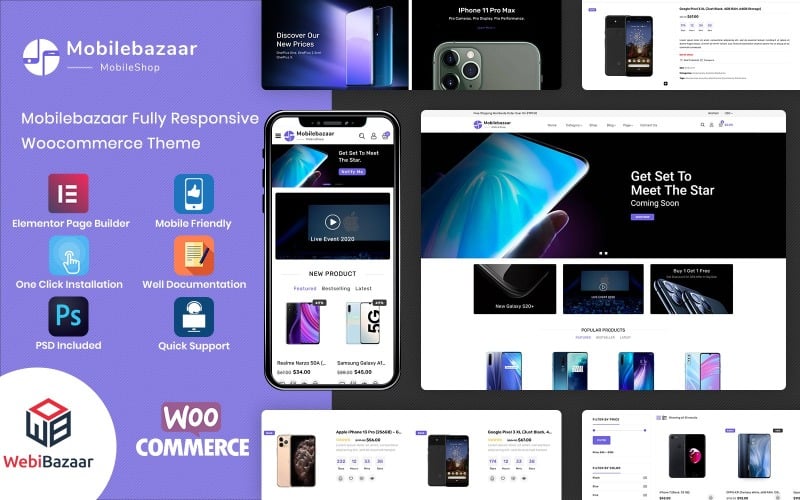 MobileBazaar - 多功能移动商店 WooCommerce 主题