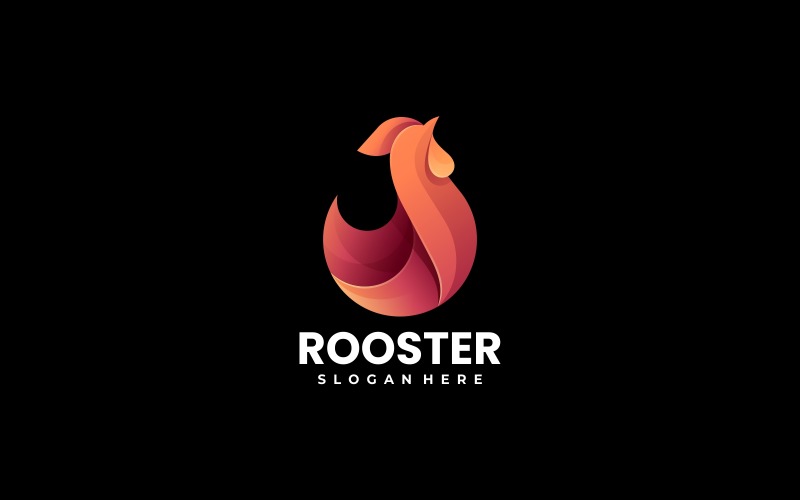 Vector Rooster Gradient Logo Design