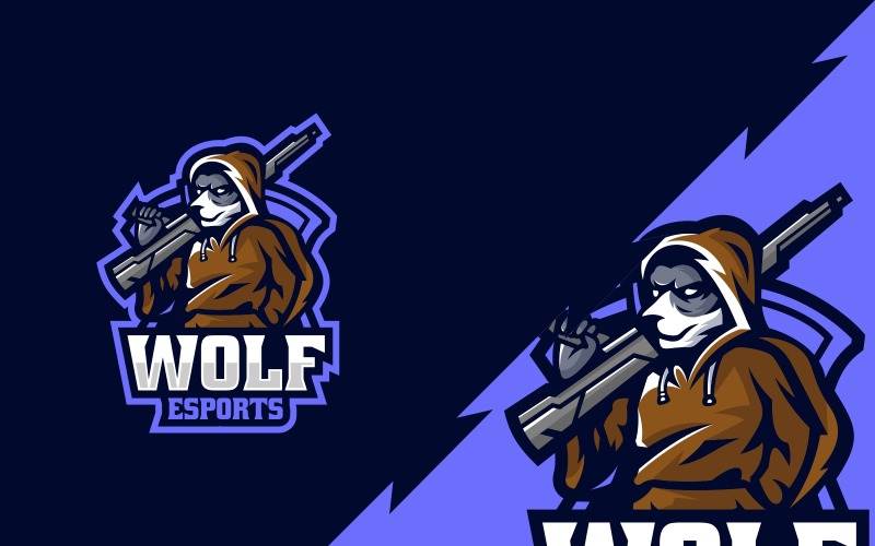 Дизайн логотипа Wolf E-Sports