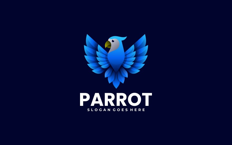 Logo dégradé de perroquet vectoriel