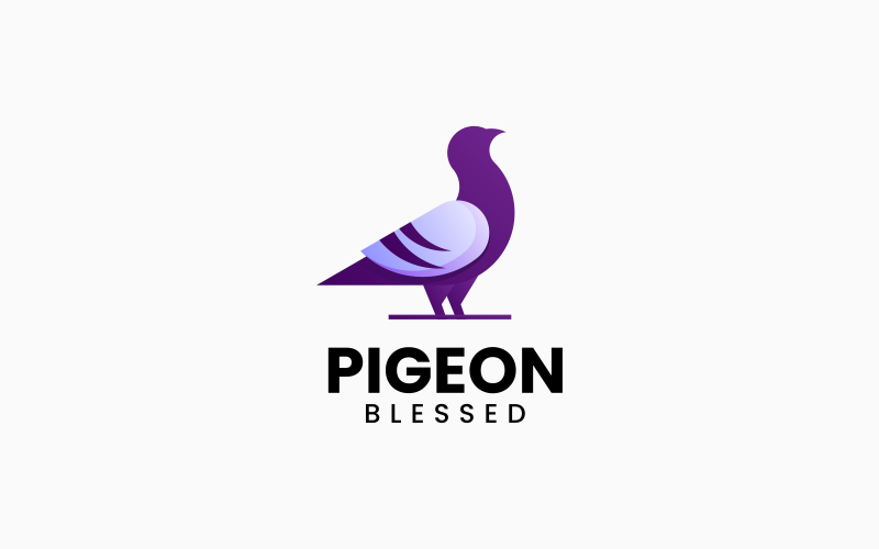 Pigeon Gradient Logotypdesign