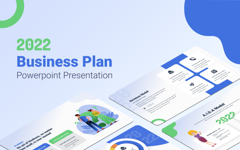 PowerPoint-presentationsmall för affärsplan 2022