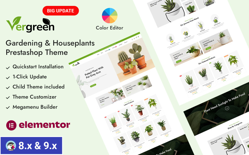 Vergreen - Tema Responsivo de Prestashop para Tienda de Plantas en Maceta