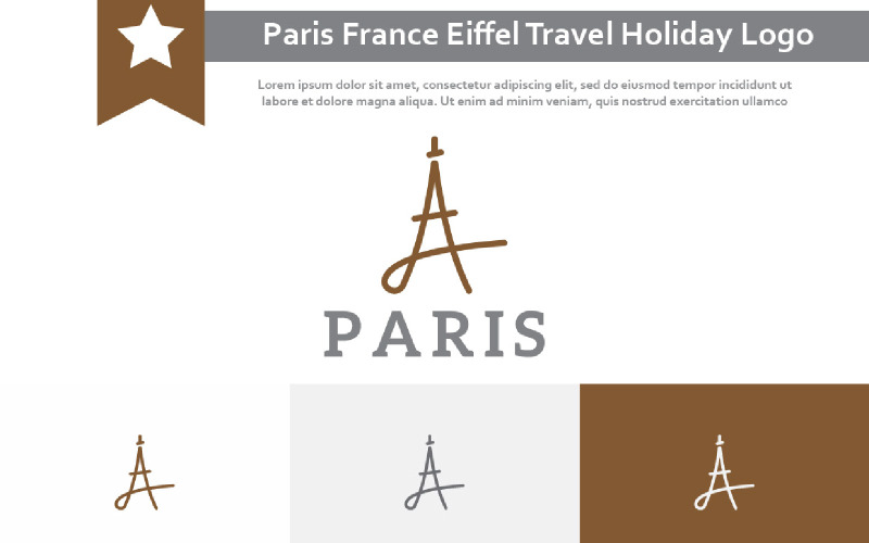 Paryż Francja Eiffel Tour Travel Holiday Agencja wakacyjna Streszczenie Logo