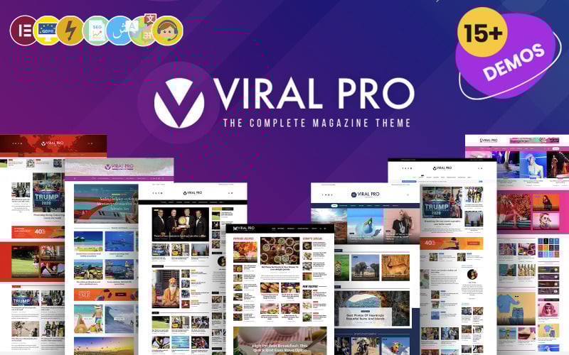 Viral Plus - Tema WordPress para jornais, revistas, blogs e notícias moderno e criativo