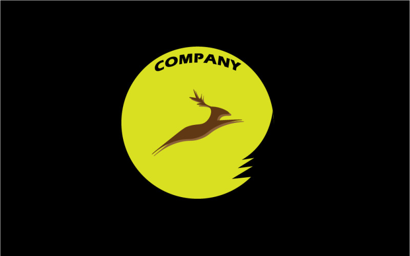 Environnement de logo de cerf sauvage