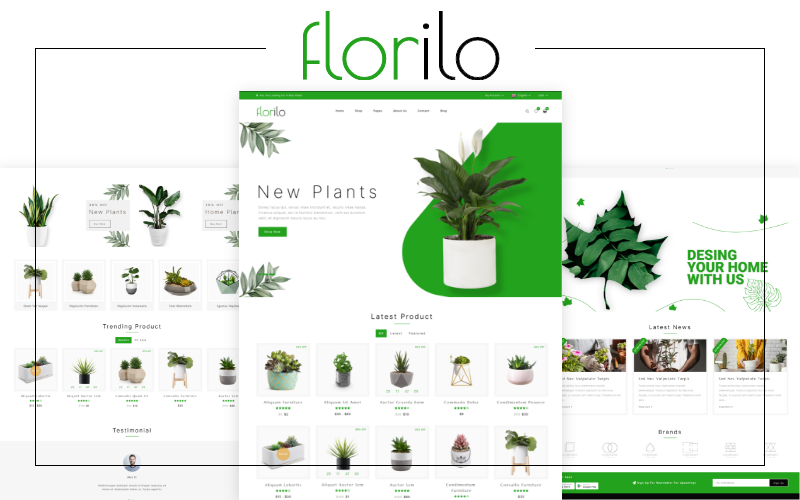 Florilo - Mehrzweck-Woocommerce-Design für Zimmerpflanzen