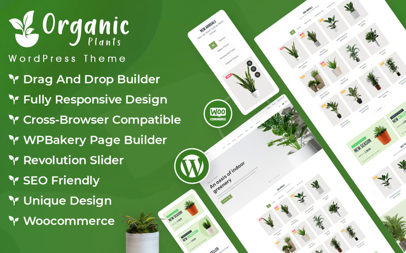 有机植物 WooCommerce 商店